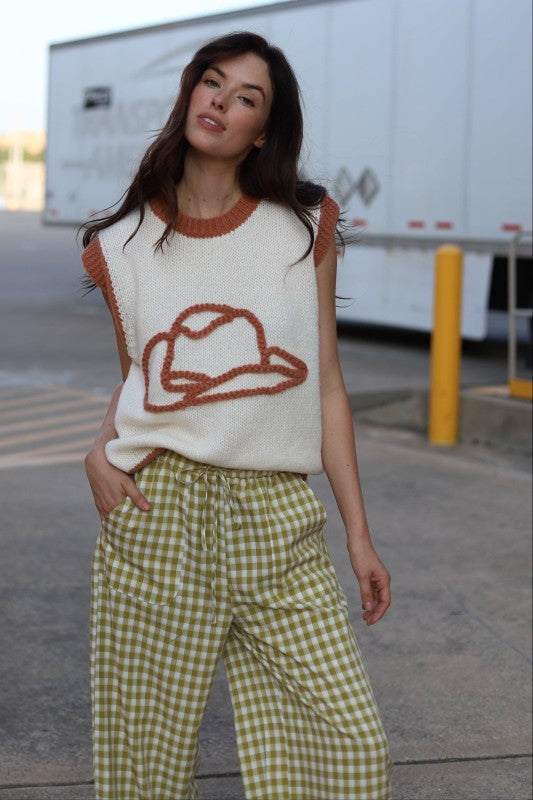 Hats Off V-Neck Sweater Vest