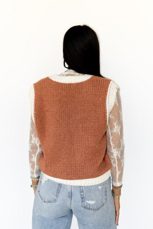 Lucky Lady Horseshoe Knit Sweater Vest