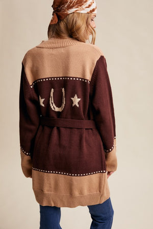 Hay There Horse Cardigan Sweater