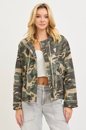 In Plain Sight Oversized Camo Jacket