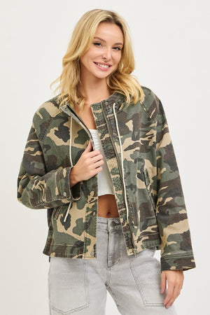 In Plain Sight Oversized Camo Jacket