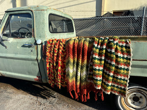Vintage Grandmother's Handmade Crochet Afghans