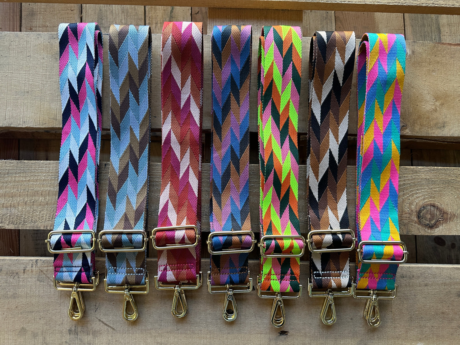 Let's Get Geometric Woven Guitar Style Purse Straps