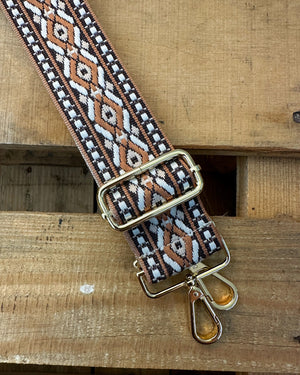 Southwestern Style Embroidered Guitar Style Purse Straps