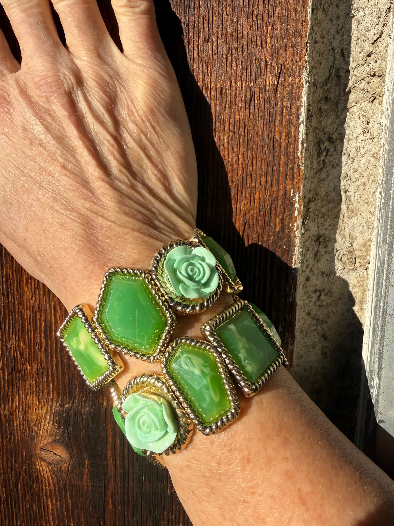Tell Mama Rose & Gem Stone Bracelet