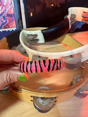 Ferocious Tiger Stripe Enamel Cuff Bracelet