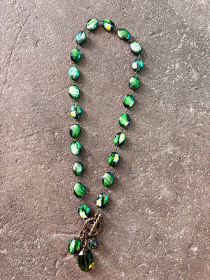 Drops of Jupiter Faceted Crystal Toggle Necklace (custom made to order)