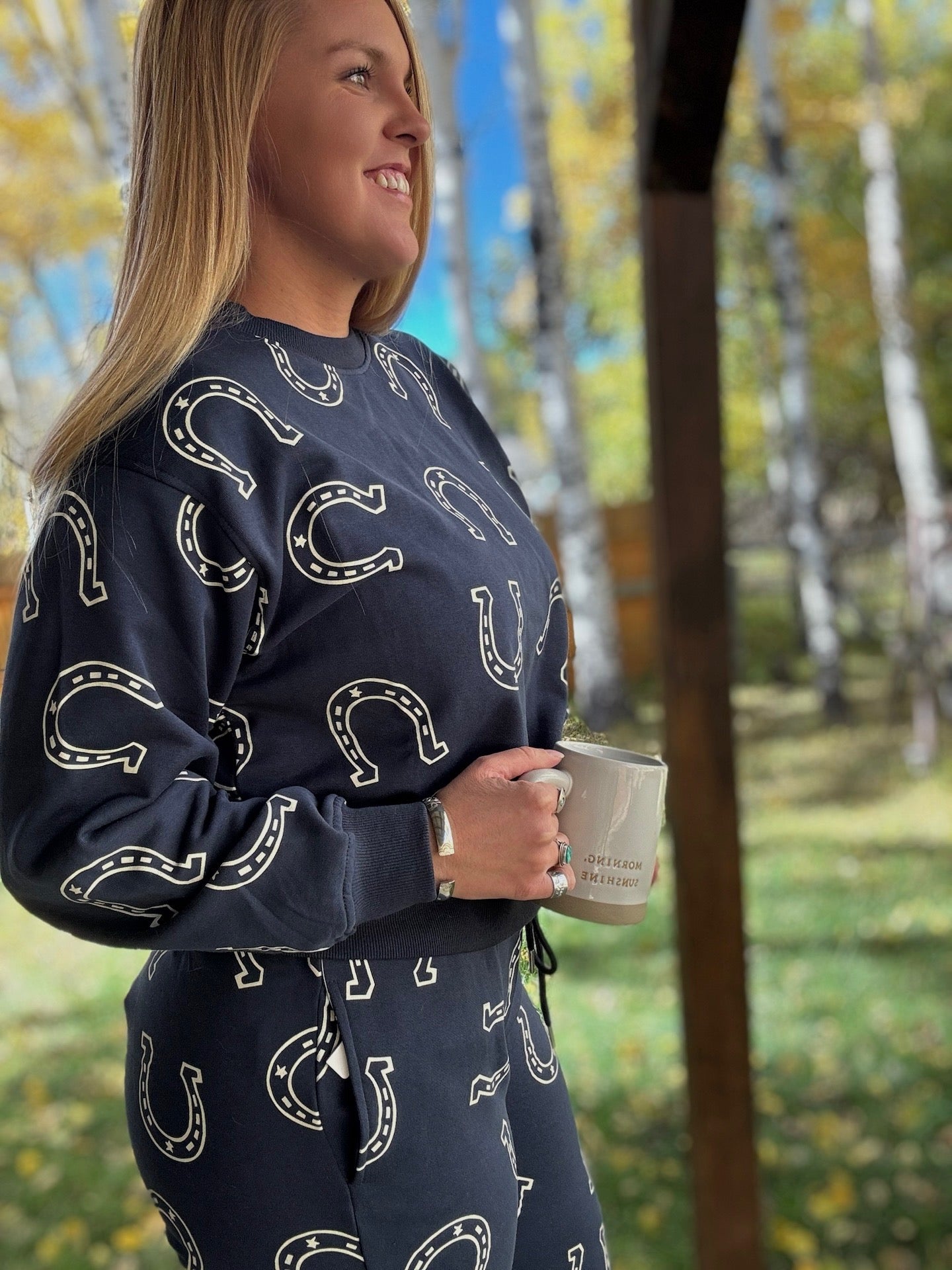 Lucky Lounger Horseshoe Print Sweat Set - Lil Bee's Bohemian