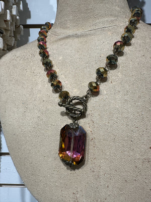 Drops of Jupiter Faceted Crystal Toggle Necklace (custom made to order)