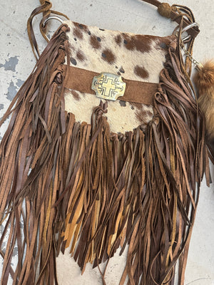 Whiskey Lee Designs Custom Hair On Hide Fringe Cross Body Bag  ~ Queen Bee's Closet Tab