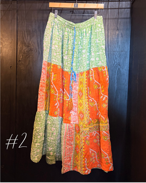 Ripple Kantha Quilt Maxi Skirt