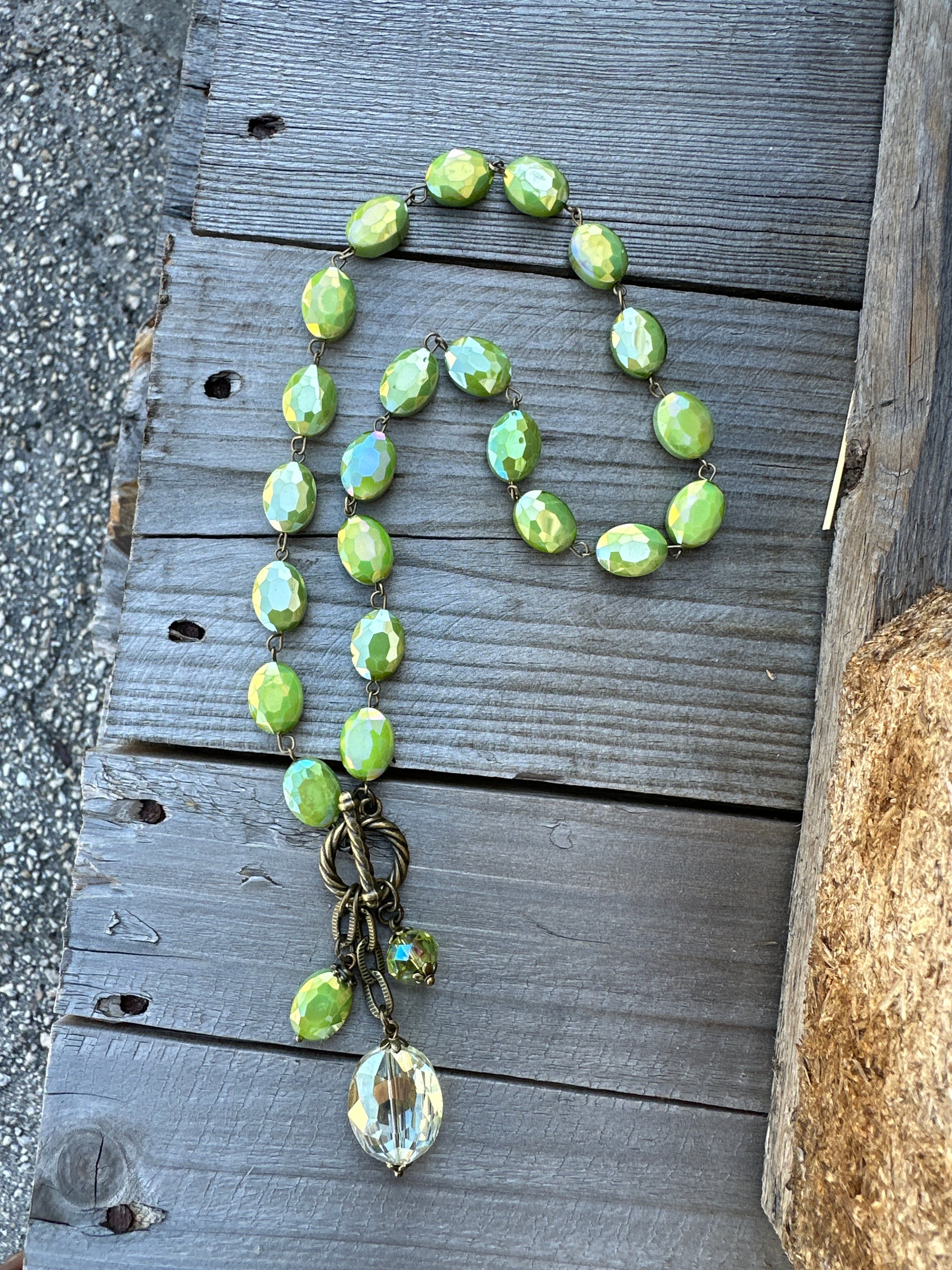 Drops of Jupiter Faceted Crystal Toggle Necklace (custom