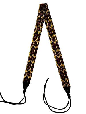 KAQCHI Leopard Print Beaded Hat Band (DS)