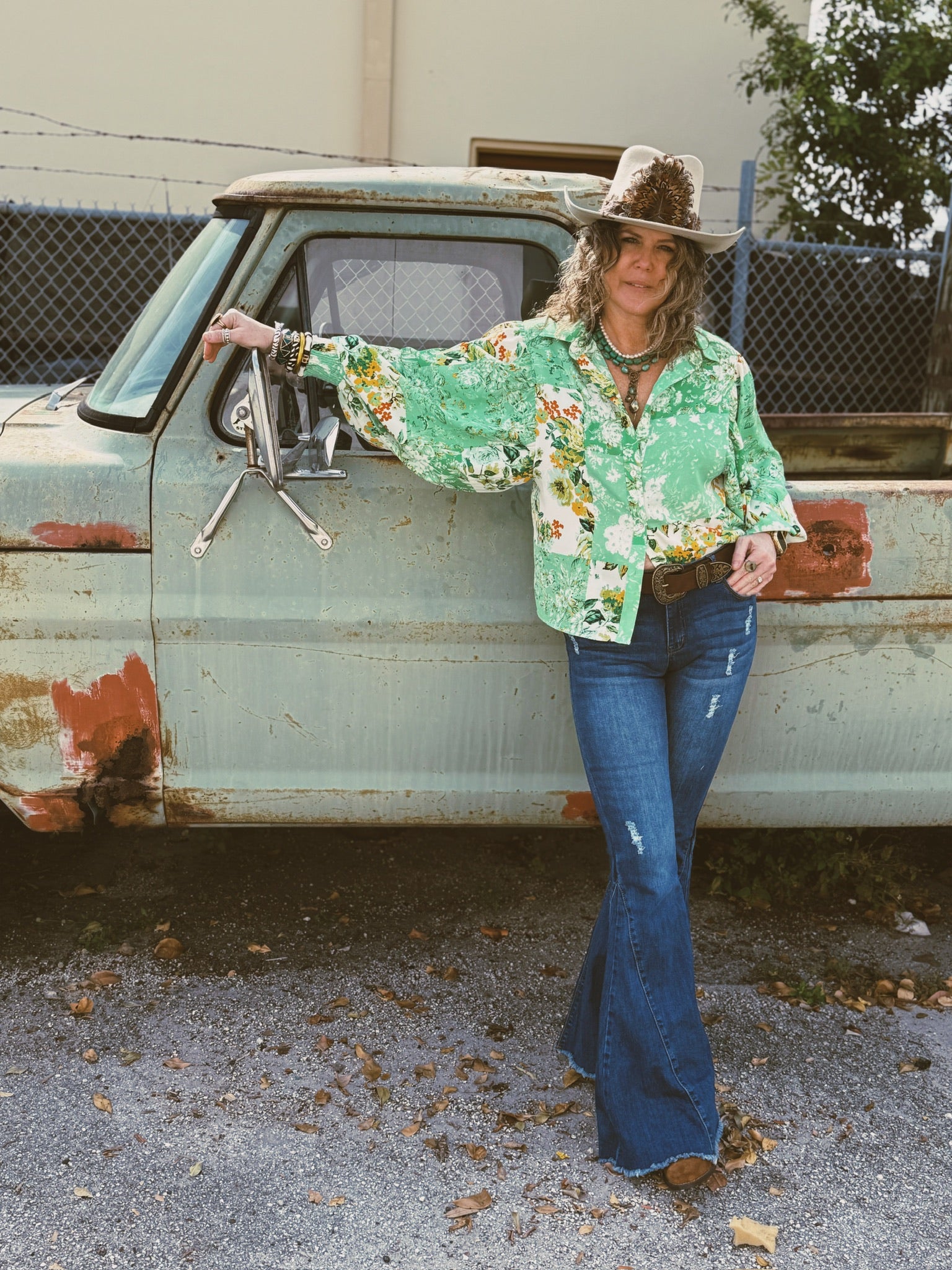 Daydream Believer Floral Patchwork Button Up Blouse