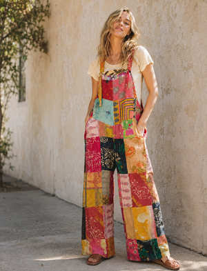 I Know You Rider Kantha Cotton Overalls