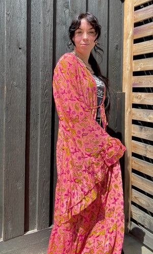 Save My Soul Flowy Butterfly Sleeve Duster Cardigan