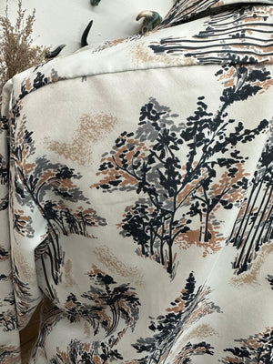 Richman Brothers Vintage Forest Trees Print Vintage Button Up Shirt