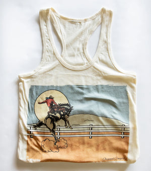 Moonlight Cowboy Racer Back Graphic Tank Top (DS) RBR