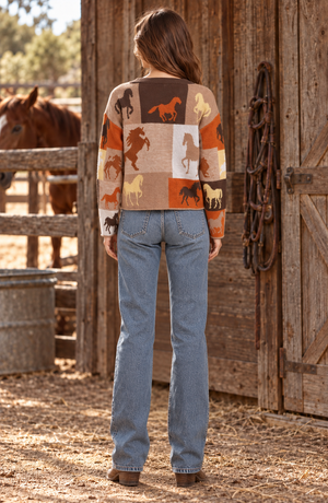 Saddle & Spice Sweater Cardigan