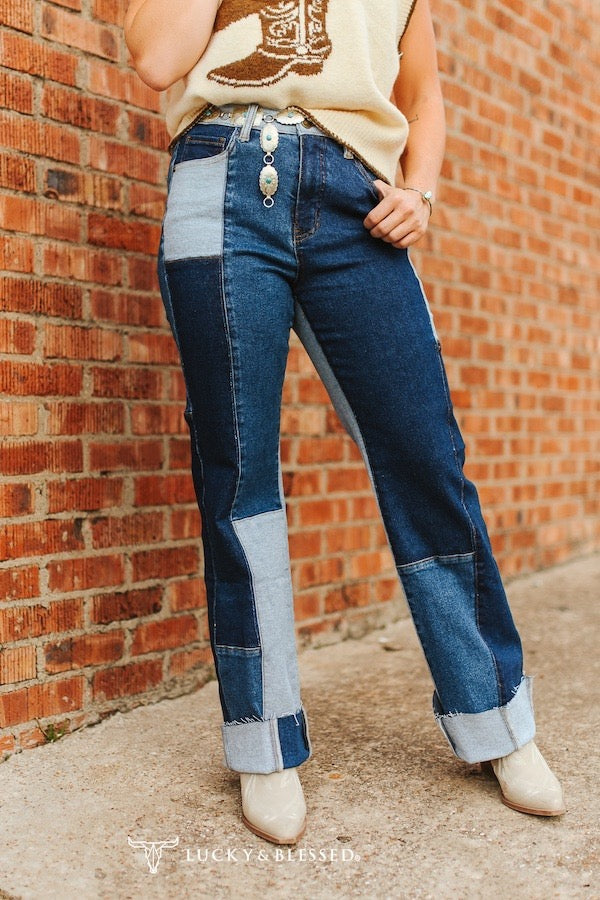 Rodeo Rags Patchwork Jeans