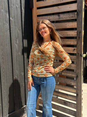 Sister Honey Vintage Retro Mesh Top