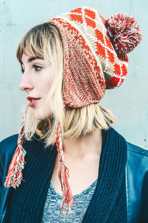 Ivy League Knit Pom Pom Beanie