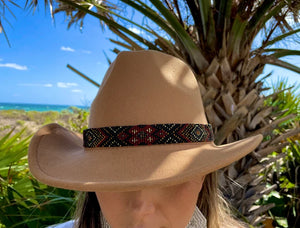 KAQCHI Obsidian Gold Beaded Hat Band (DS)