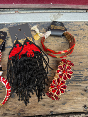 Lady In Red Drops of Jupiter Jewelry Set