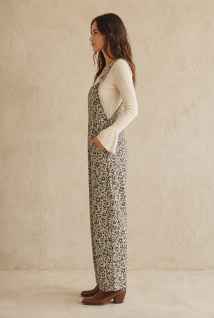 Flower Child Floral Print Overalls