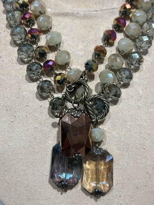 Drops of Jupiter Faceted Crystal Toggle Necklace (custom made to order)