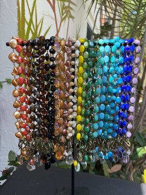 Drops of Jupiter Faceted Crystal Toggle Necklace (custom made to order)