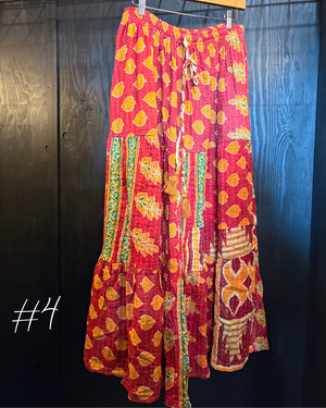 Ripple Kantha Quilt Maxi Skirt