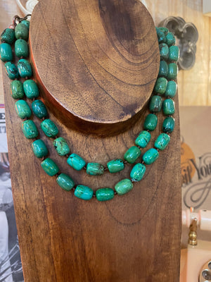 Hill Side Green Turquoise Necklace