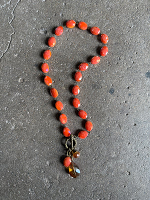 Drops of Jupiter Faceted Crystal Toggle Necklace (custom made to order)