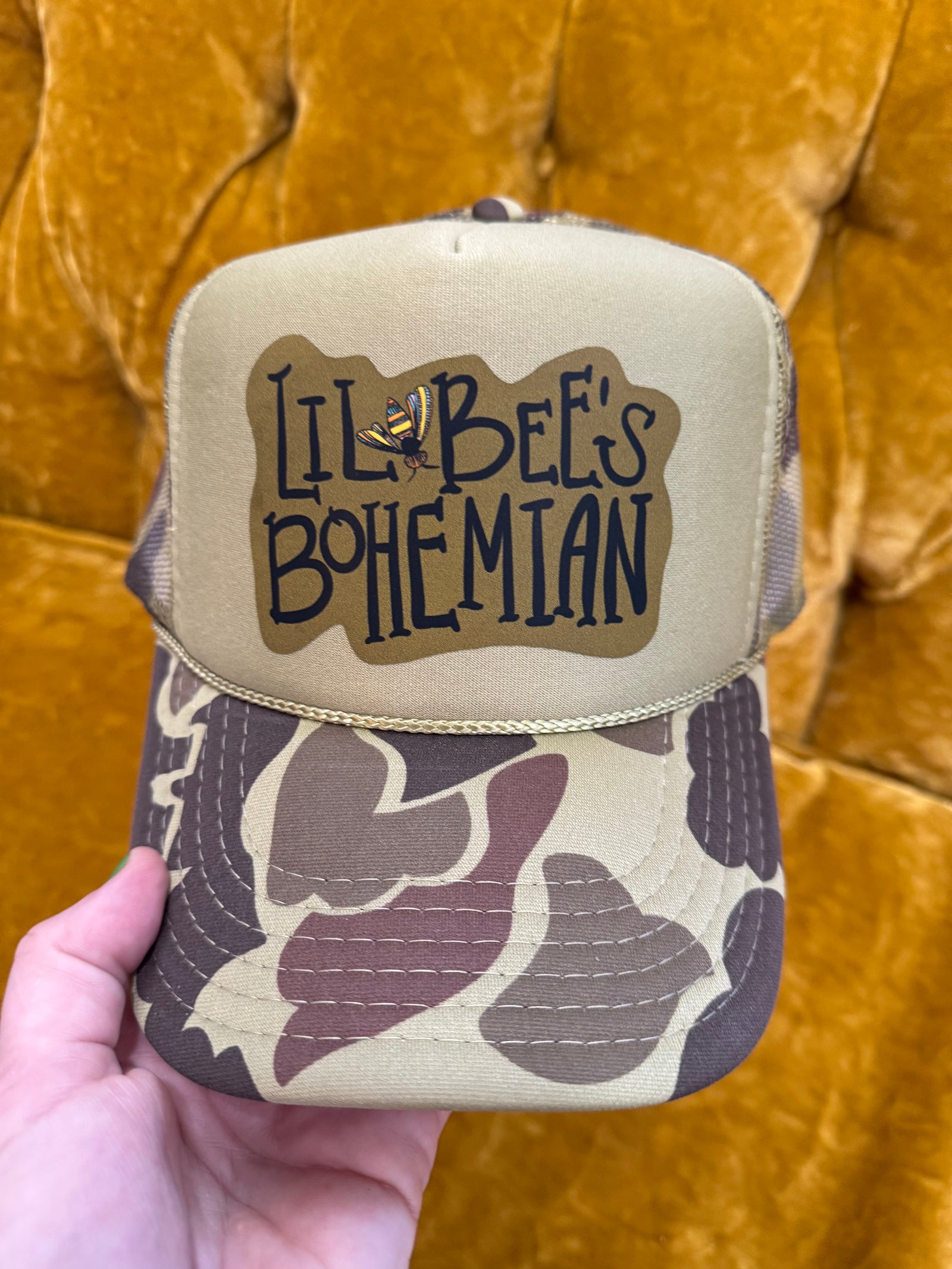 Lil Bee’s Bohemian LOGO Trucker Hat