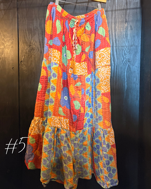 Ripple Kantha Quilt Maxi Skirt