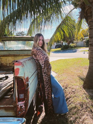 PREORDER Rebel Yell Horse & Leopard Print Reversible Duster PREORDER MARCH/APRIL 2026