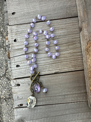 Drops of Jupiter Faceted Crystal Toggle Necklace (custom made to order)