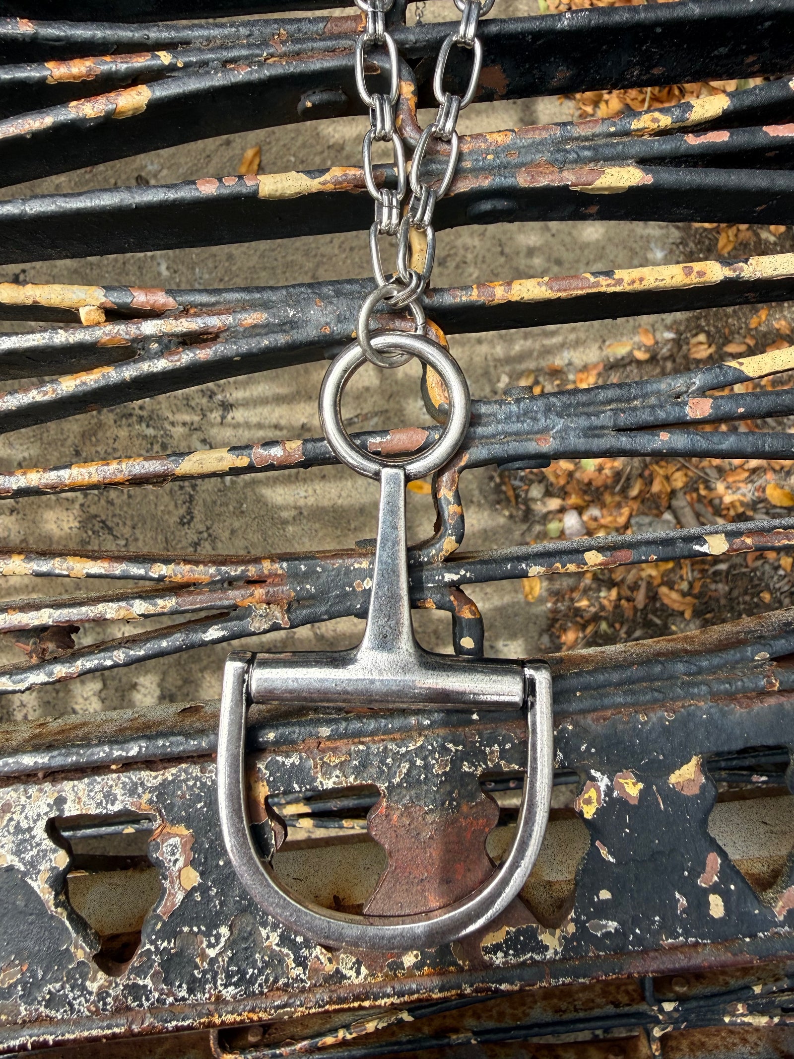 Chomping At The Bit Horse D-Ring Snaffle Bit Necklace