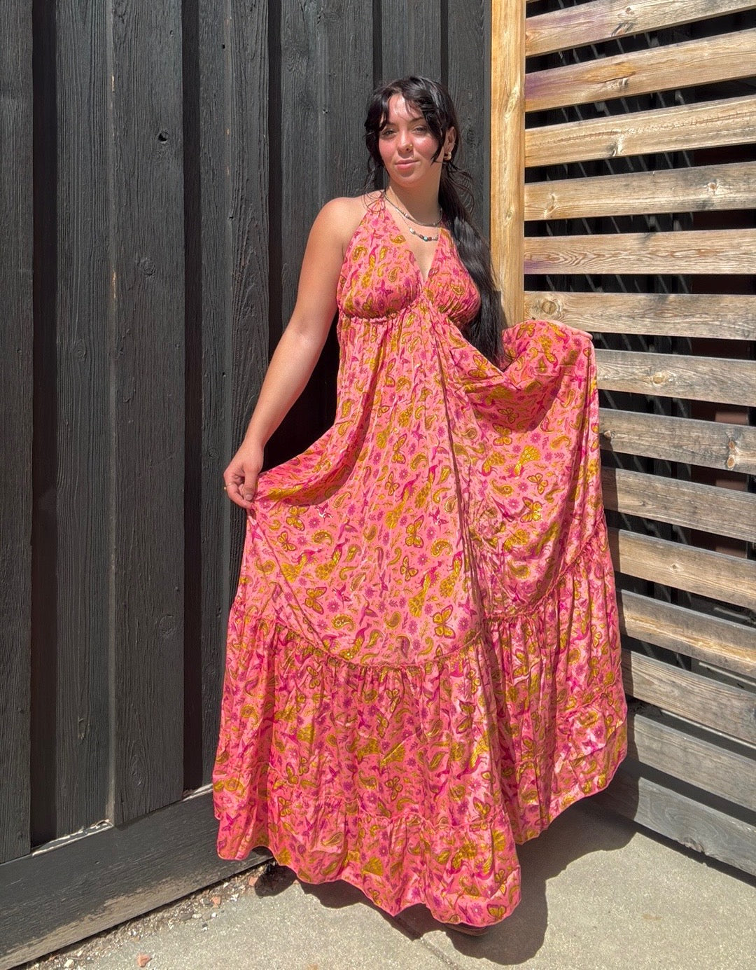 Love Is A Wild Thing Flowy Tiered Maxi Dress Olive