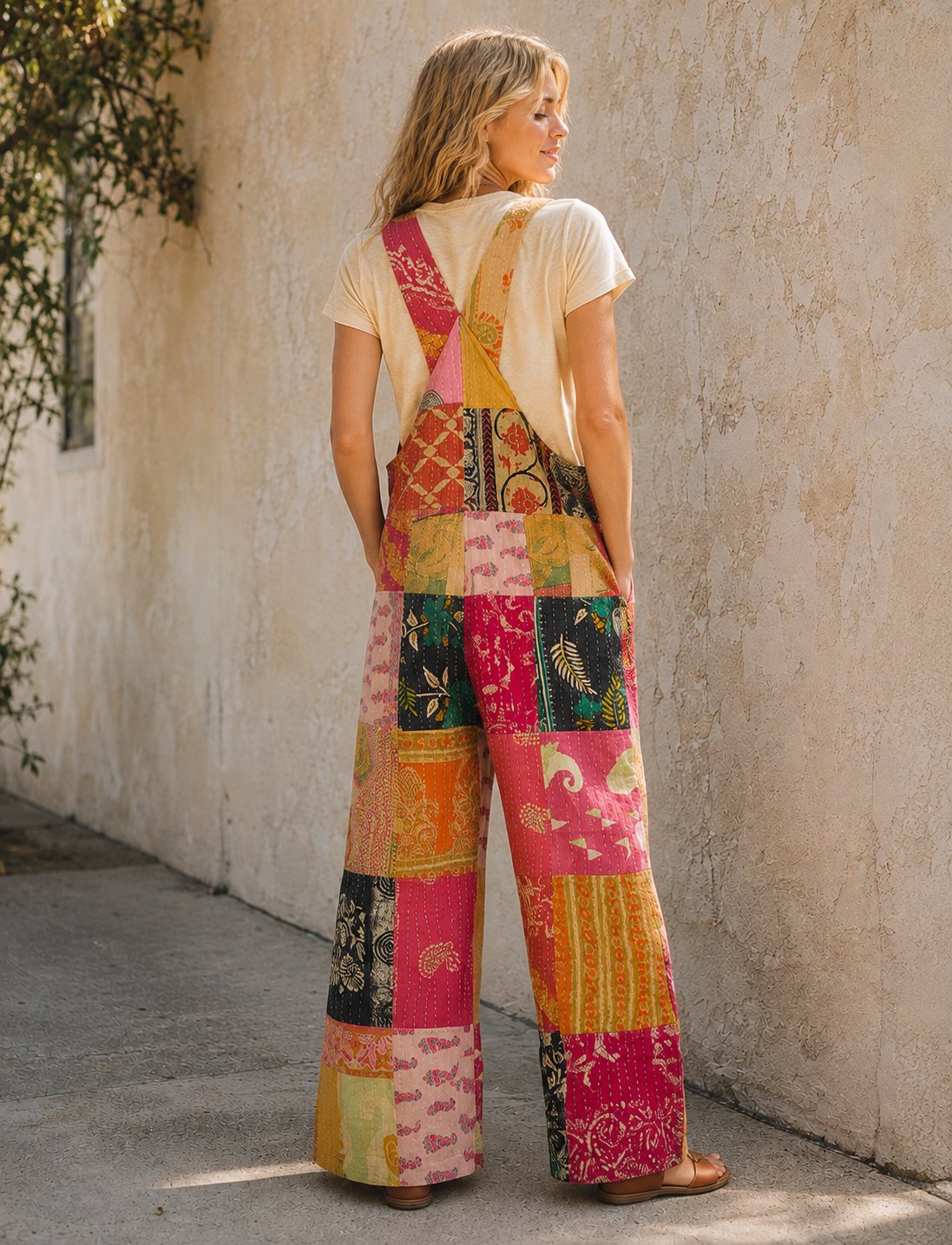 I Know You Rider Kantha Cotton Overalls