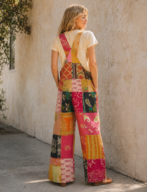 I Know You Rider Kantha Cotton Overalls