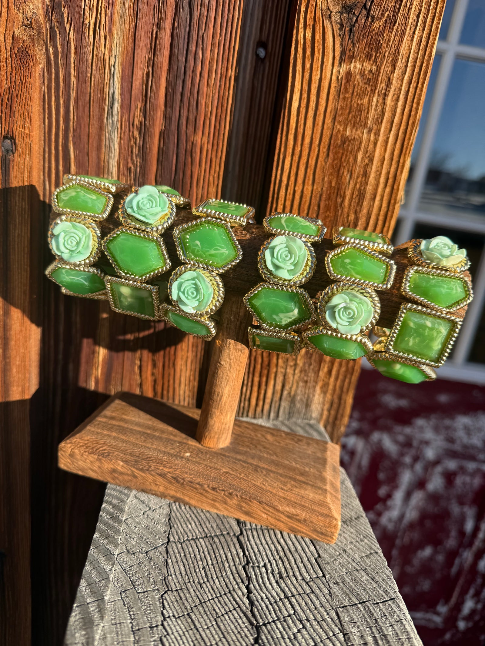 Tell Mama Rose & Gem Stone Bracelet