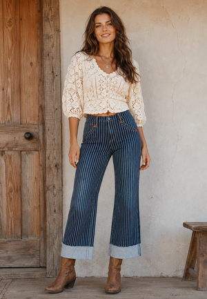 Engine Engine No. 9 Western Pinstripe Jeans