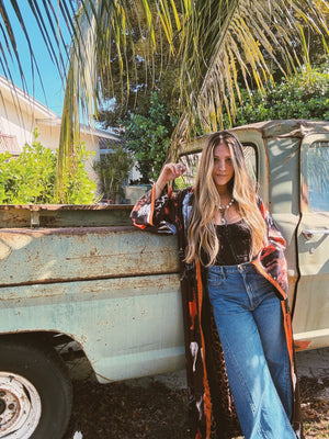 PREORDER Rebel Yell Horse & Leopard Print Reversible Duster PREORDER MARCH/APRIL 2026