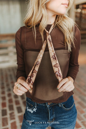 Wild Heart Silk Twilly Scarf