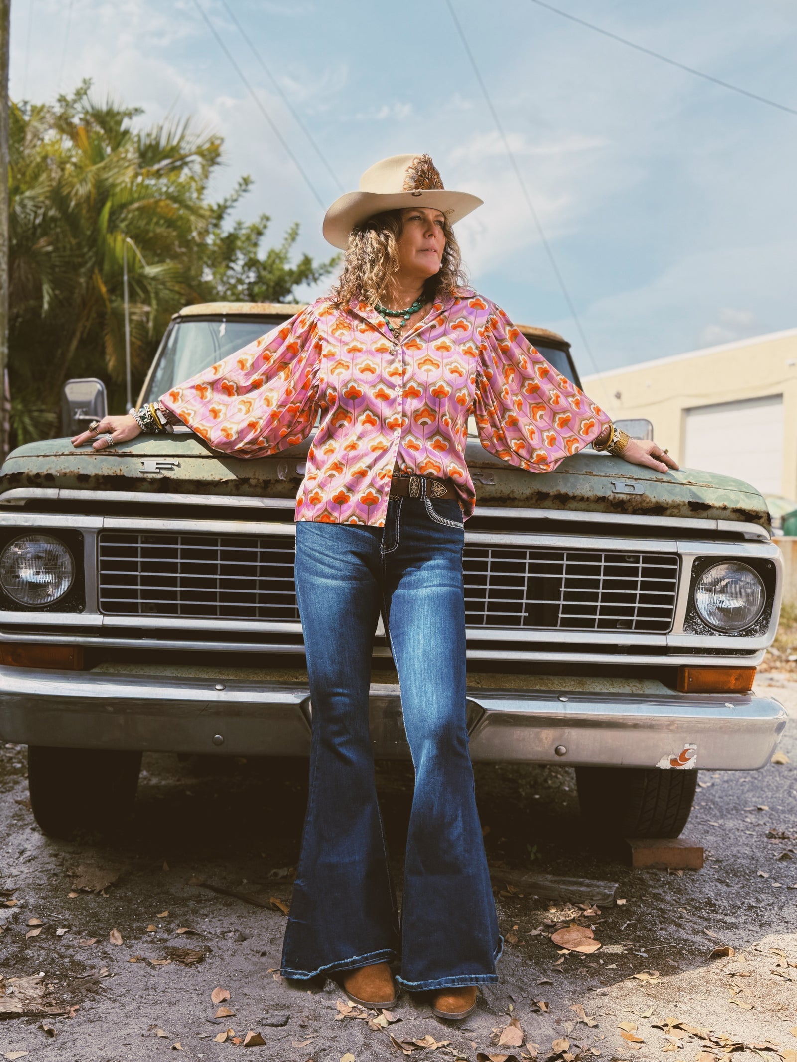 Room At The Top Balloon Sleeve Button Up Blouse