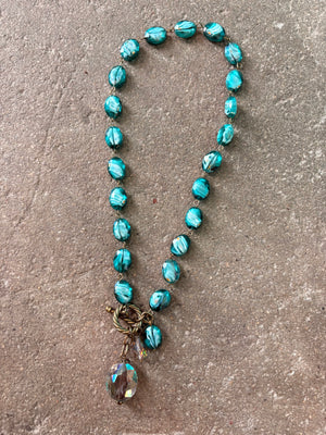 Drops of Jupiter Faceted Crystal Toggle Necklace (custom made to order)