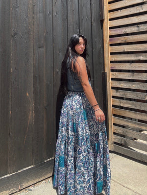 Althea Flowy Tiered Long Skirt