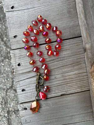 Drops of Jupiter Faceted Crystal Toggle Necklace (custom made to order)